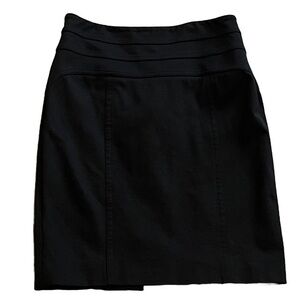 INC International Concepts High Rise Stretch Mini Solid Black Pencil Skirt Sz 4